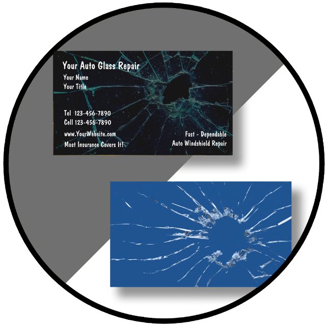 Auto Glass Reparatur Blue Shade Business Cards Visitenkarte (Von Creator hochgeladen)