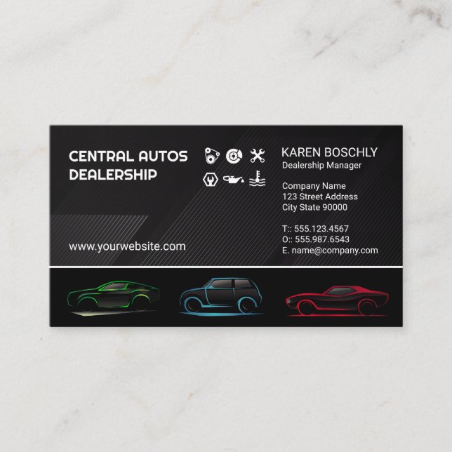 Auto Graphics | Dienstleistungen von Autoteilen |  Visitenkarte (Vorderseite)