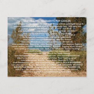 AUTO-GUÉRISON DU CANCER ET DE LA CARTE POSTALE MAL