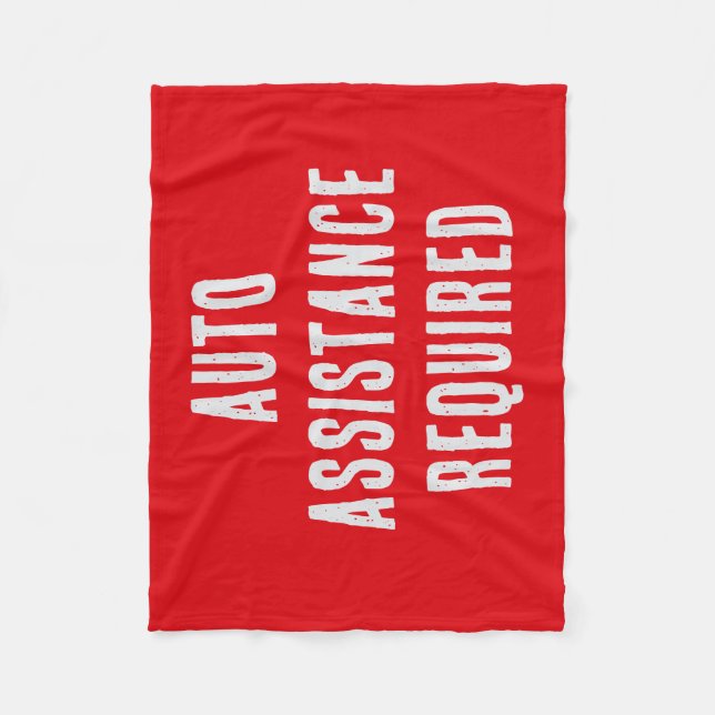 AUTO HILFE ERFORDERLICH Fleece Blanket (Vorderseite)