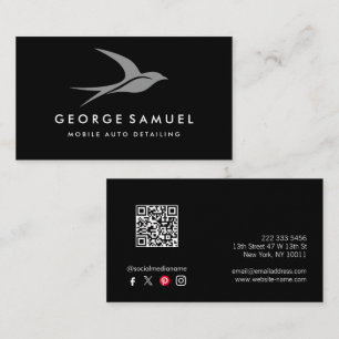 Auto im Detail   Auto Repair Shop Flying Bird-Logo Visitenkarte