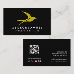 Auto im Detail   Auto Repair Shop Flying Bird-Logo Visitenkarte