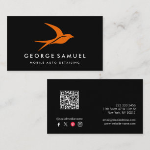 Auto im Detail Auto Repair Shop Flying Bird-Logo Visitenkarte