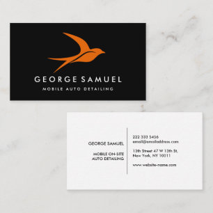 Auto im Detail Auto Repair Shop Flying Bird-Logo Visitenkarte