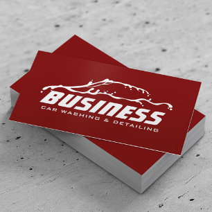 Auto im Detail Auto Wasser Kontur Red Automotive Visitenkarte