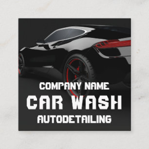 Auto im Detail Autoabfall Quadratische Visitenkarte