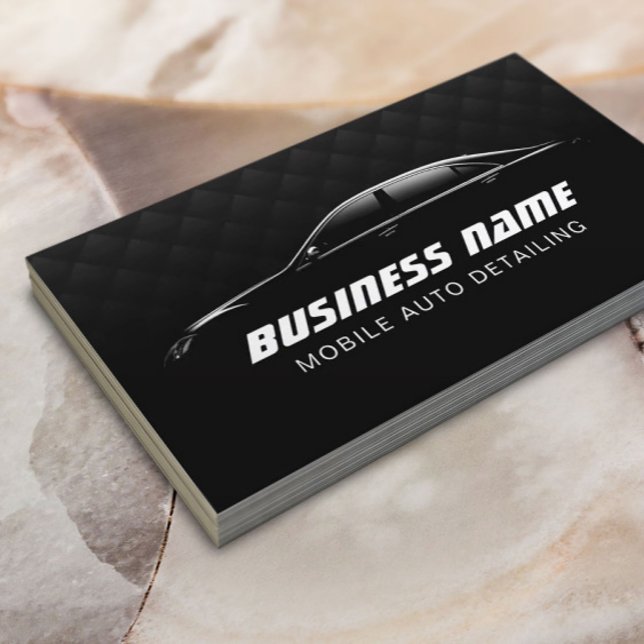 Auto im Detail Automotive Luxury Black Car Visitenkarte (Von Creator hochgeladen)