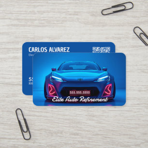🚿 Auto im Detail der benutzerdefinierten QR Visitenkarte
