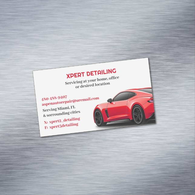 Auto im Detail Magnetische Visitenkarte (Beispiel)