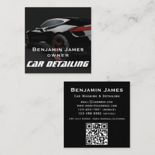 Auto im Detail QR-Code Quadratische Visitenkarte