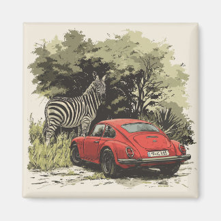 Auto in freier Wildbahn Magnet