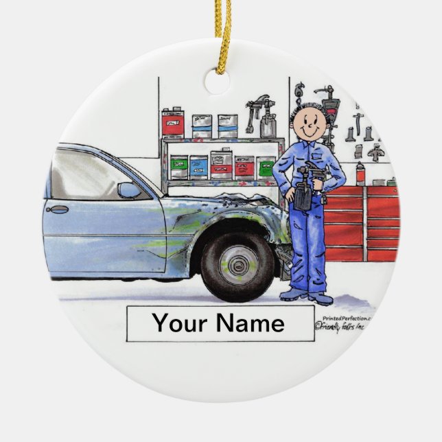 Auto-Körper - Mann Keramikornament (Vorne)