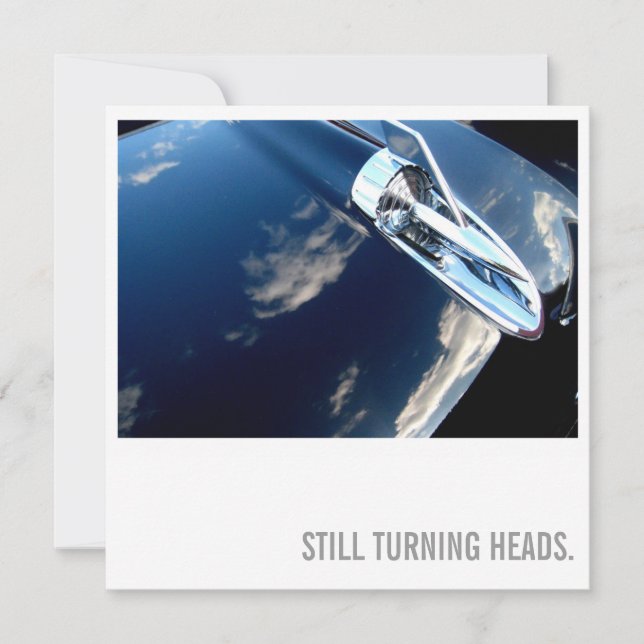 Auto-Liebhaber-60. Geburtstag - drehenköpfe Einladung (Vorderseite)