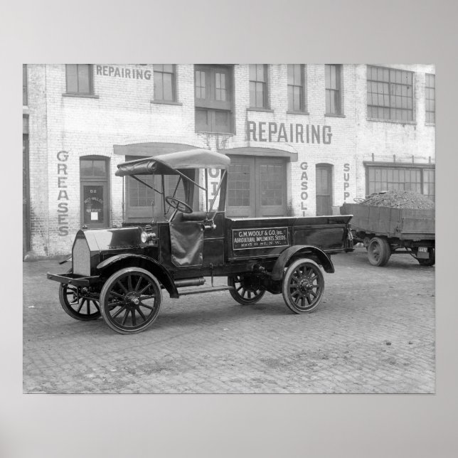 Auto Lieferwagen, 1915. Vintages Foto Poster (Vorne)