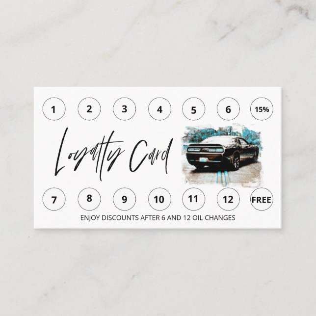 *~* Auto Lube Car Wash QR LOGO Prämien Vielen Dank Treuekarte (Vorderseite)
