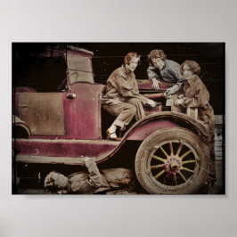 Auto-Mechaniken für Mädchen in den 20er Jahren Poster