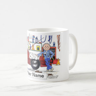 Auto-Mechaniker, Mann Kaffeetasse