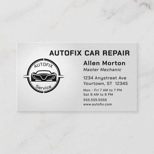 Auto Mechanische Autoreparaturteile Service Visitenkarte (Vorderseite)