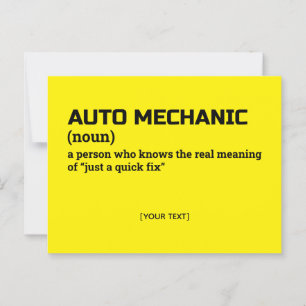Auto Mechanische Definition Spaß Geschenkkarte Postkarte