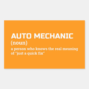 Auto Mechanische Definition Toolbox-Aufkleber Rechteckiger Aufkleber
