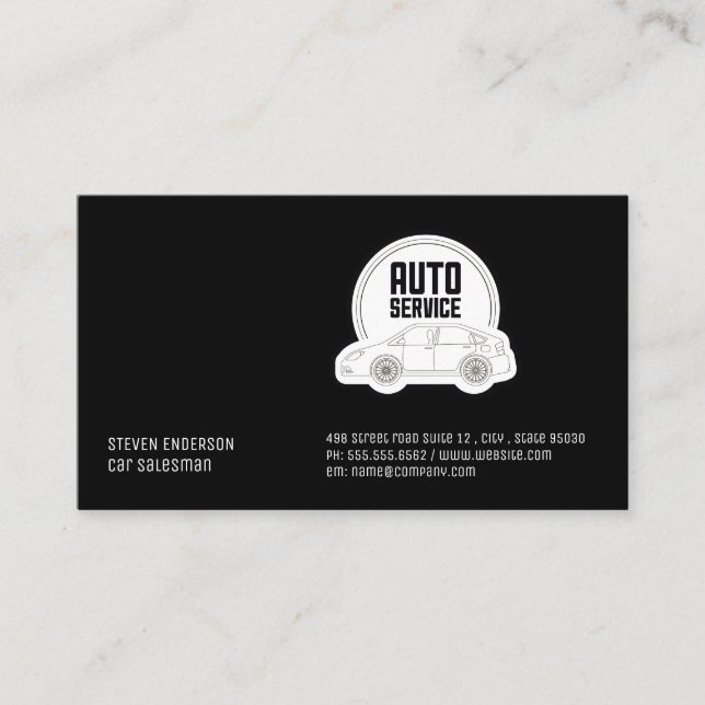 Auto | Mechanische Reparatur Visitenkarte (Vorderseite)