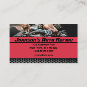 Auto Mechanische Reparaturdienstkarte Visitenkarte