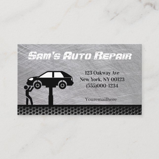 Auto Mechanische Reparaturdienstkarte Visitenkarte (Vorderseite)