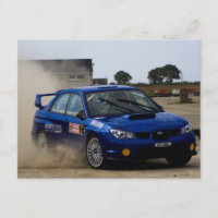 Auto mit blauer Kundgebung
