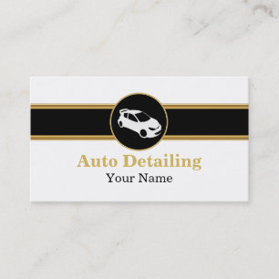 Auto mit detaillierten Visitenkarten Visitenkarte
