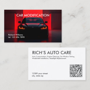 Auto-Modifizierungs-Auto Custom QR Visitenkarte
