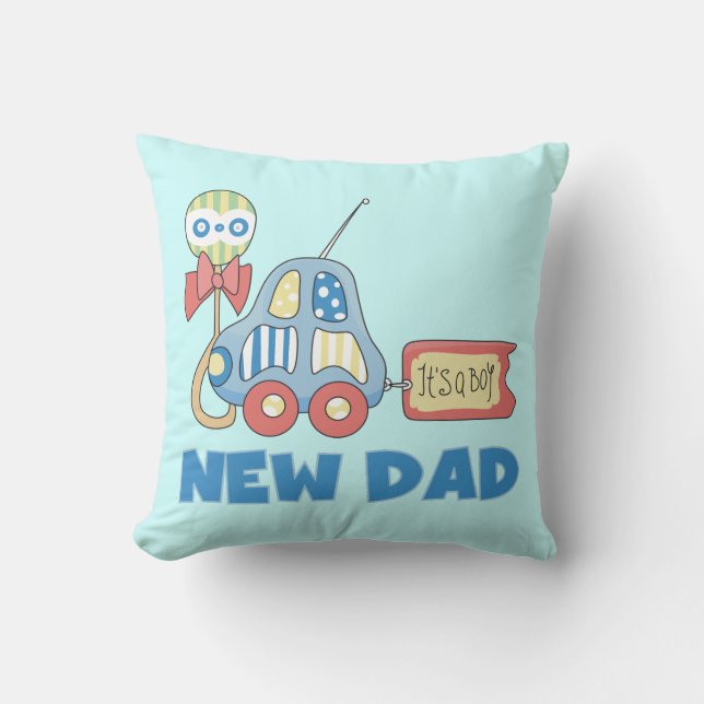 Auto Neu Papa Es ist ein Junge Geschenke Kissen (Vorderseite)
