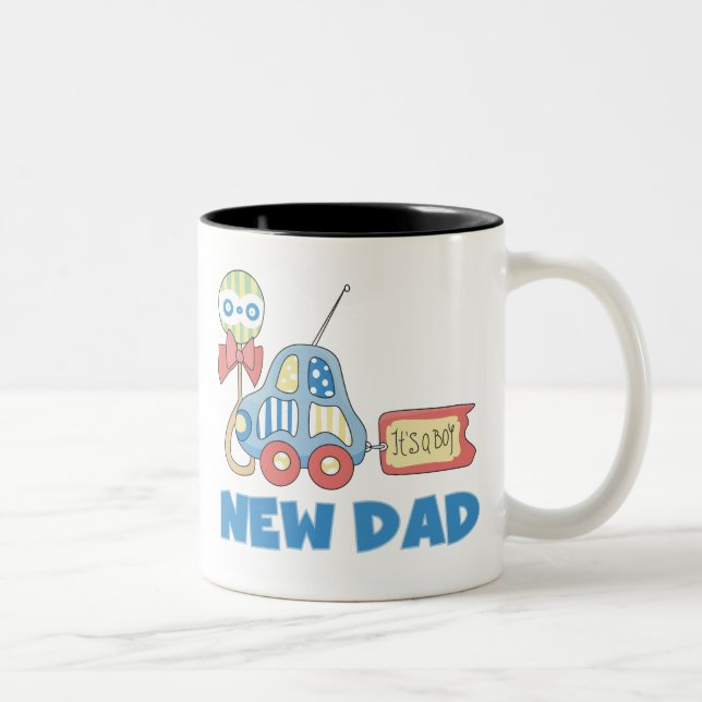Auto-neuer Vater ist es ein Junge Zweifarbige Tasse (Rechts)