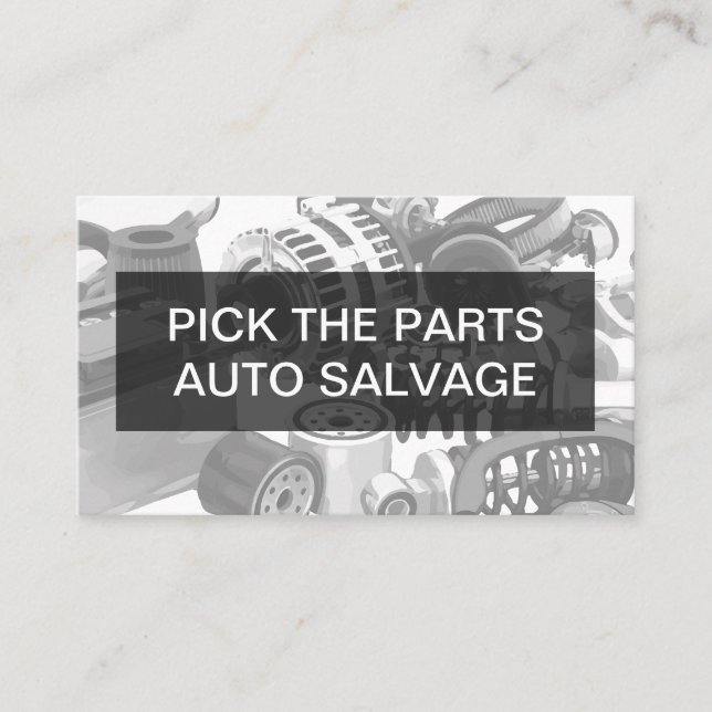 Auto Parts Salvage Yard Automotive Design Visitenkarte (Vorderseite)