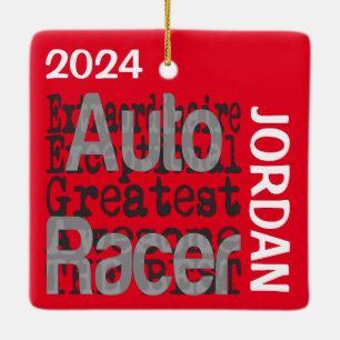 Auto Racer Extraordinaire CUSTOM Keramikornament