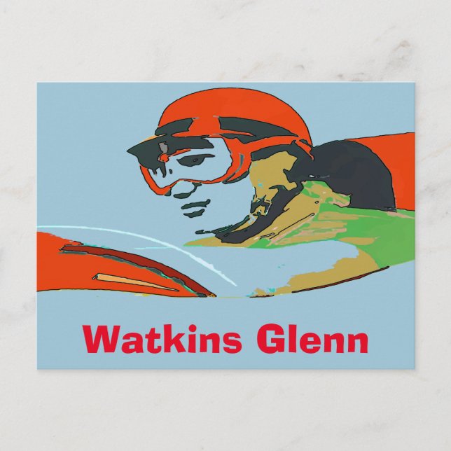 Auto Racer, Watkins Glenn Postkarte (Vorderseite)