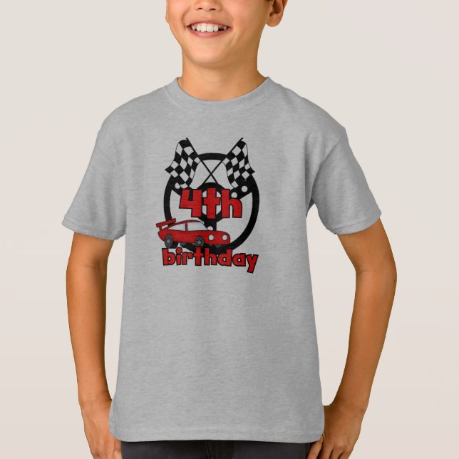 Auto Racing 4. Geburtstag Tshirts und Geschenke (Vorderseite)