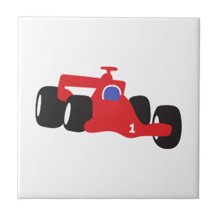 Auto-Racing-Abbildung auf T - Shirt gedruckt Fliese
