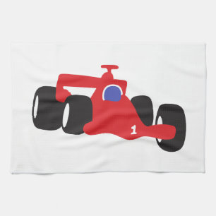 Auto-Racing-Abbildung auf T - Shirt gedruckt Geschirrtuch