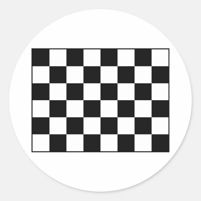 Auto Racing Checkered Checkered Checkered Flag Runder Aufkleber (Vorderseite)