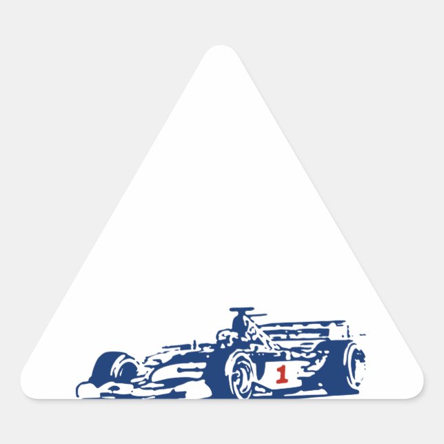 Auto Racing Cool Design Dreieckiger Aufkleber (Vorderseite)