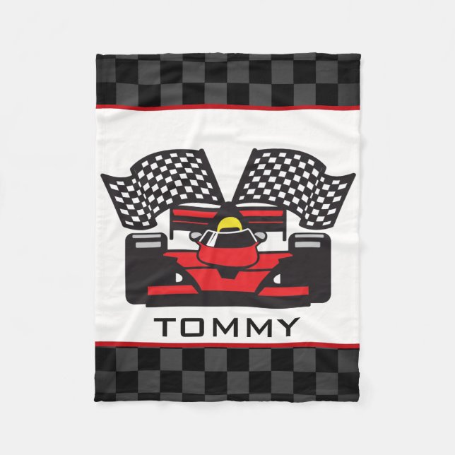 Auto Racing Design Fleece Blanket (Vorderseite)