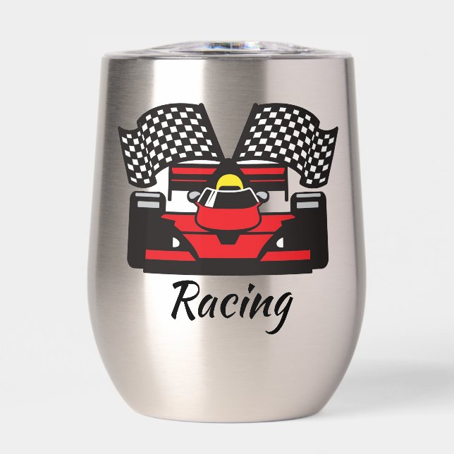 Auto Racing Design Thermal Wine Tumbler (Vorderseite)