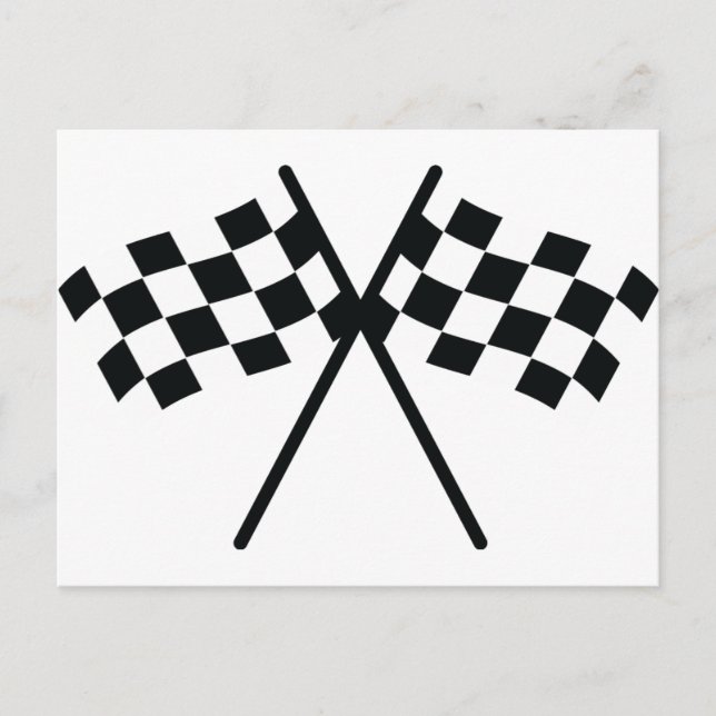 Auto Racing Schachbrett Flag Postkarte (Vorderseite)