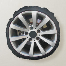 Auto-Rad und Reifen Rundes Kissen