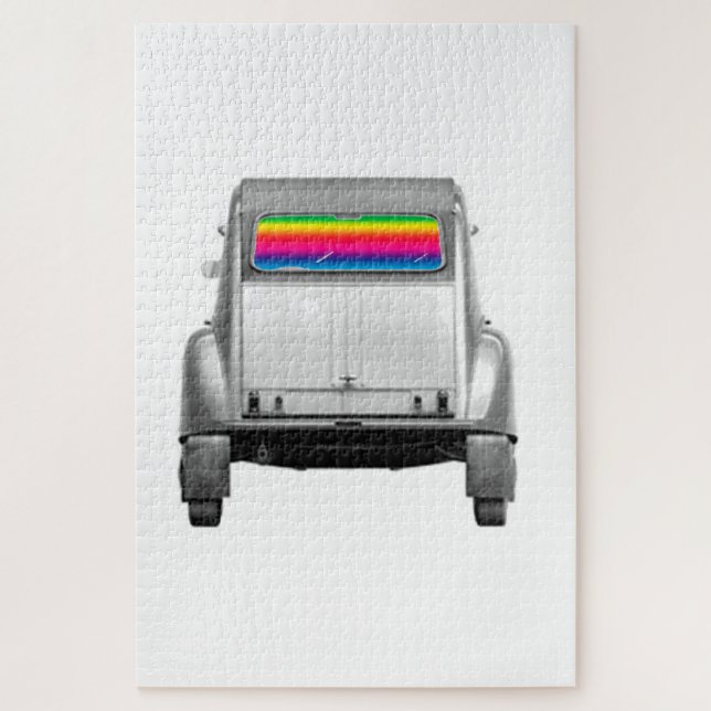 Auto + Regenbogen (Vertikal)
