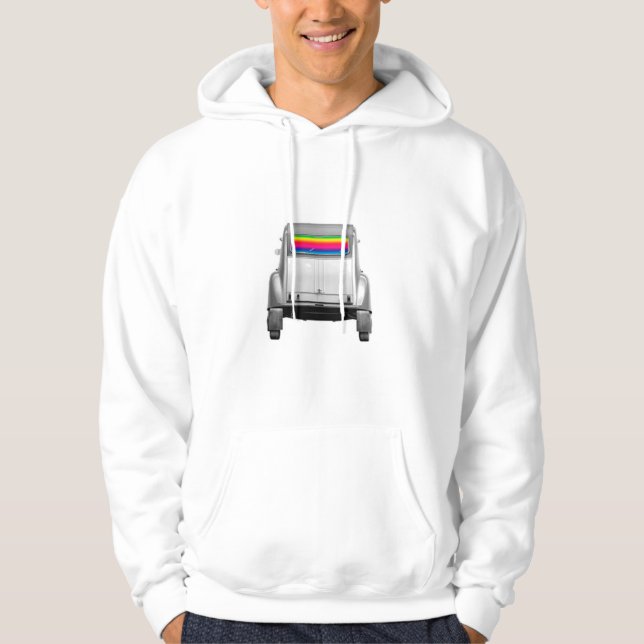 Auto + Regenbogen Hoodie (Vorderseite)