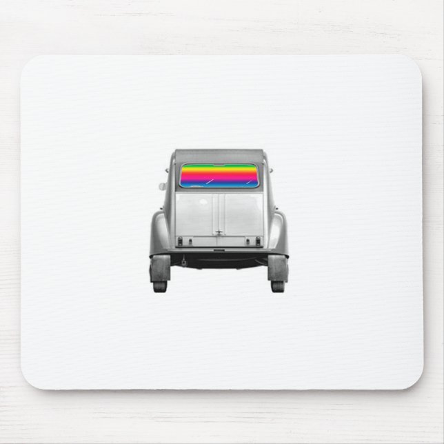 Auto + Regenbogen Mousepad (Vorne)