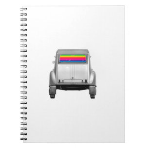 Auto + Regenbogen Notizblock