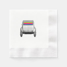 Auto + Regenbogen Serviette