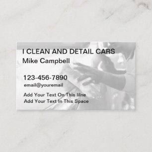 Auto-Reinigungs- und Detailing-Geschäftskarten Visitenkarte